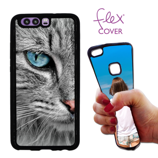 Flex Cover per Huawei P10 personalizzata con foto gatto
