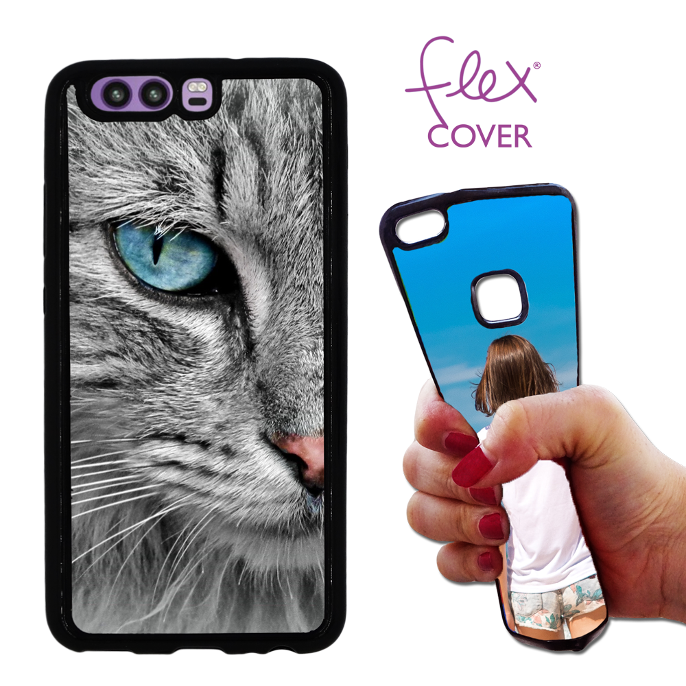 Flex Cover per Huawei P10 personalizzata con foto gatto