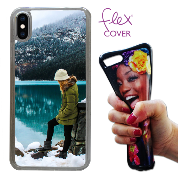 Flex Cover in silicone personalizzata per iPhoneXs Max con base trasparente