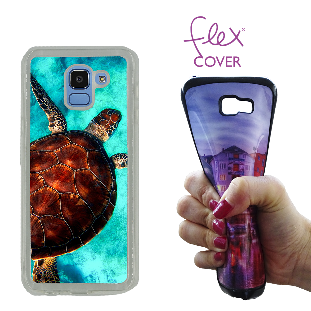 Flex Cover personalizzata per Galaxy J6 2018 base trasparente