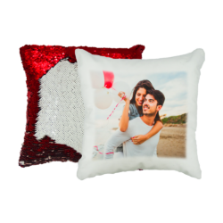 Cuscino quadrato paillettes stampato da Photoviva