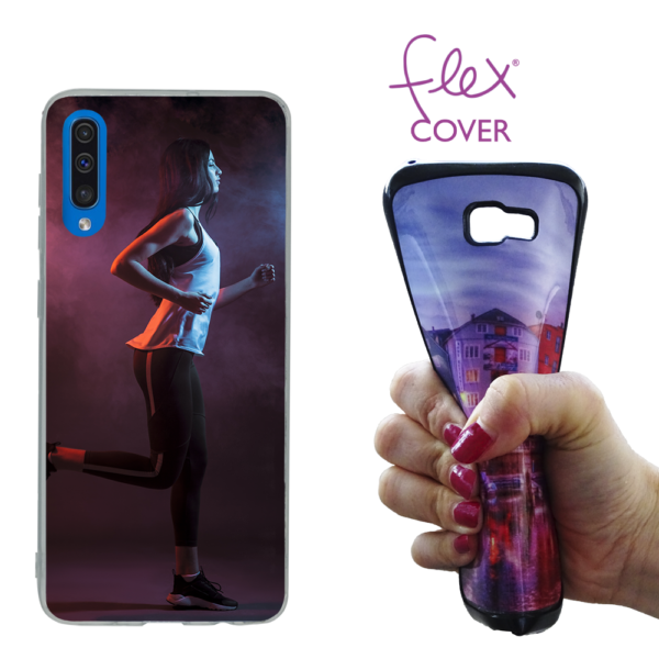 Flex Cover in silicone personalizzata per Galaxy A50 Trasparente