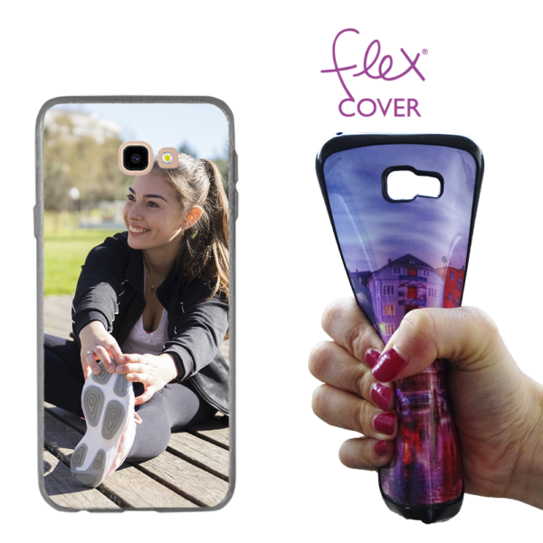 Cover Flex personalizzata per Galaxy J4 Plus Trasparente