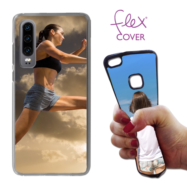 Cover Flex in silicone personalizzata per Huawei P30 Trasparente