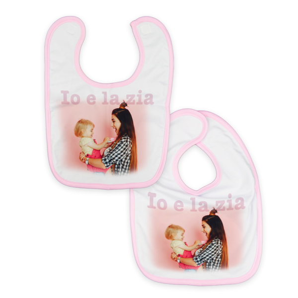 Bavagino rosa personalizzato da bimba