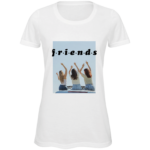 T-shirt da donna personalizzata con foto in poliestere bianco