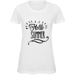 t-shirt donna personalizzata in poliestere bianco