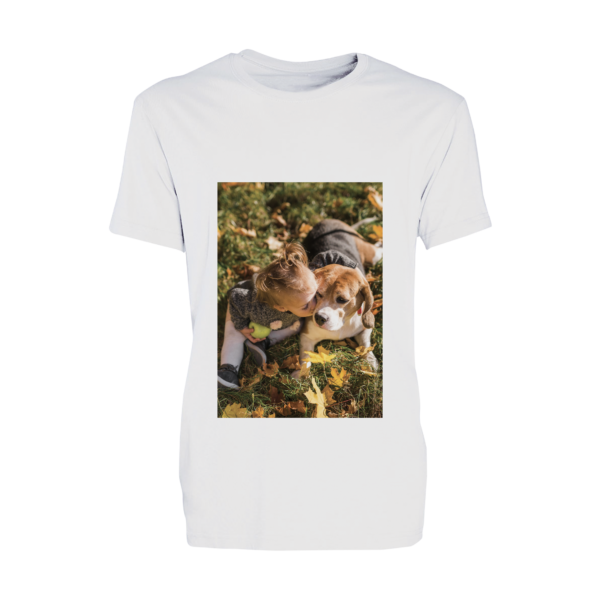 T-shirt in cotone bianco personalizzata