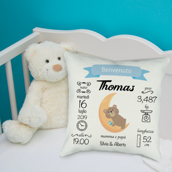 Cuscino personalizzato per neonato
