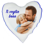 cuscino cuore personalizzato retro blu