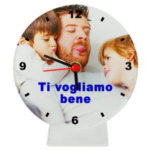 orologio da tavolo personalizzato con piedistallo