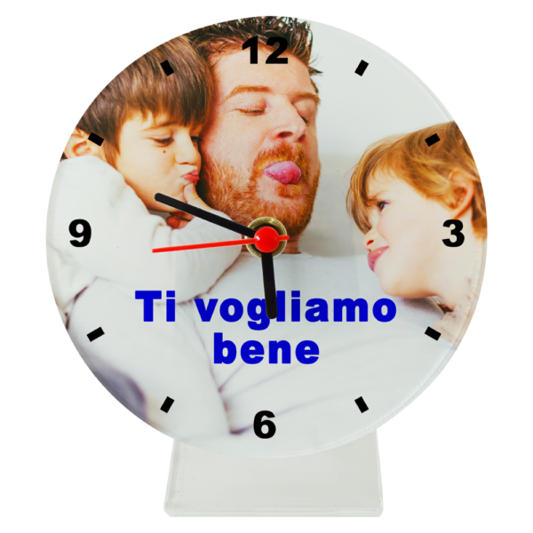 orologio da tavolo personalizzato con piedistallo