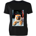 t-shirt cotone uomo nera personalizzata