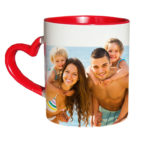 tazza manico cuore rosso personalizzata