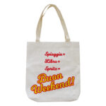 borsa effetto juta personalizzata con frase