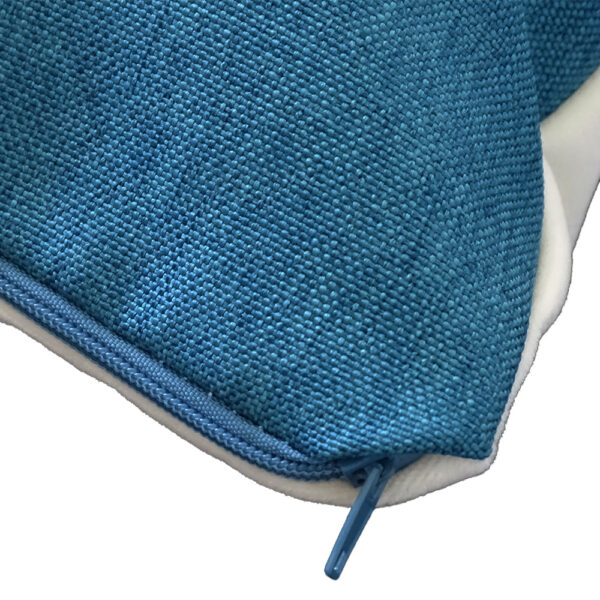 cuscino personalizzato tela mélange blu