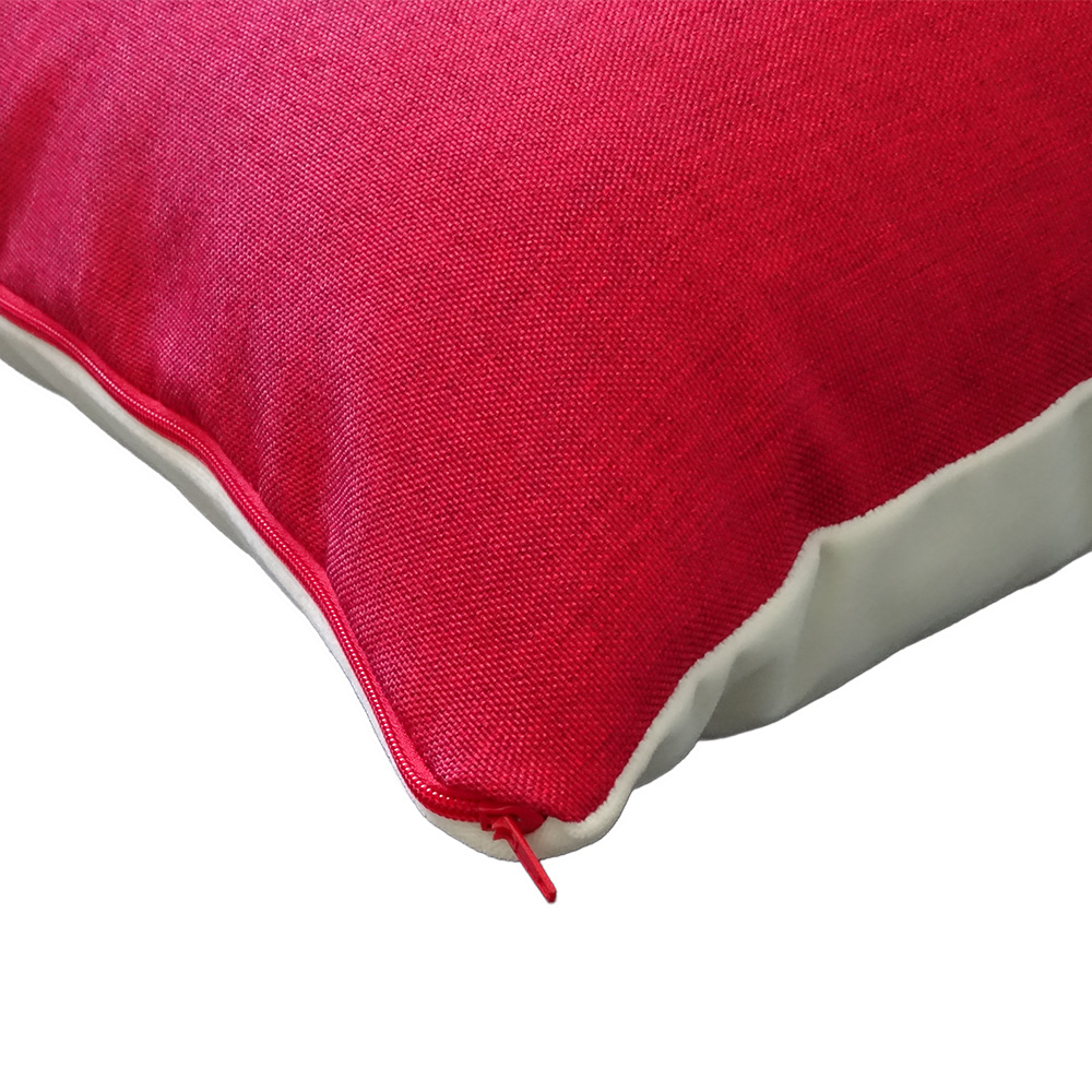 cuscino personalizzato tela mélange rosso