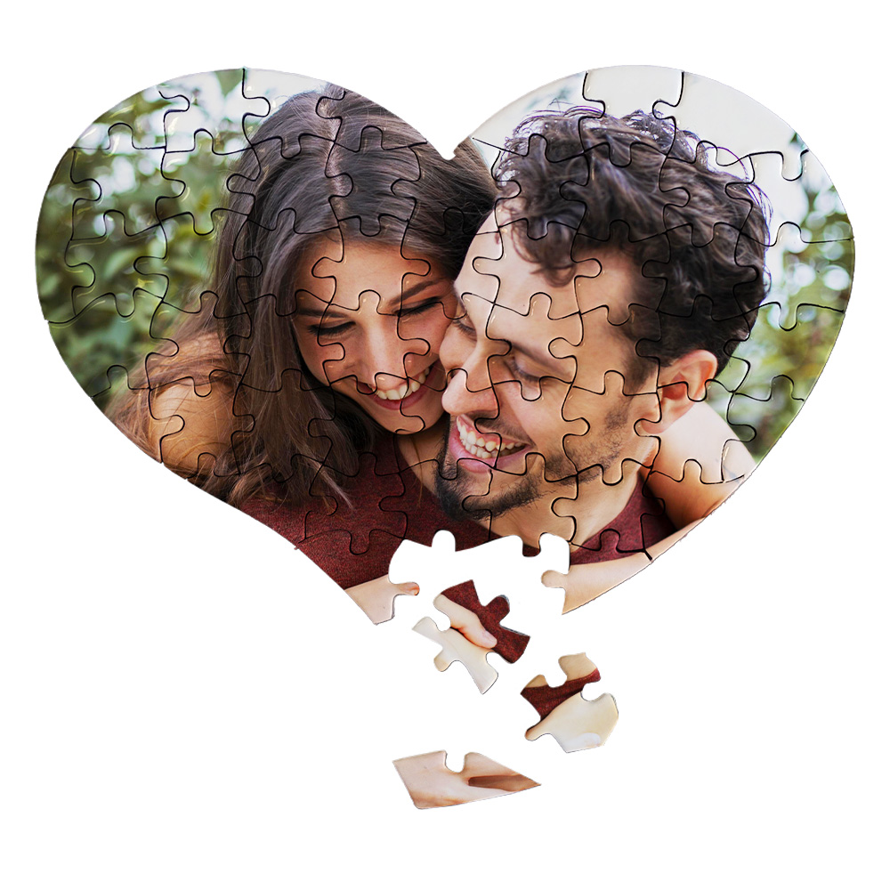 Puzzle a cuore personalizzato con foto