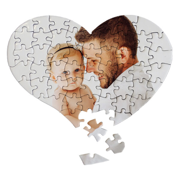 mini puzzle cuore personalizzato