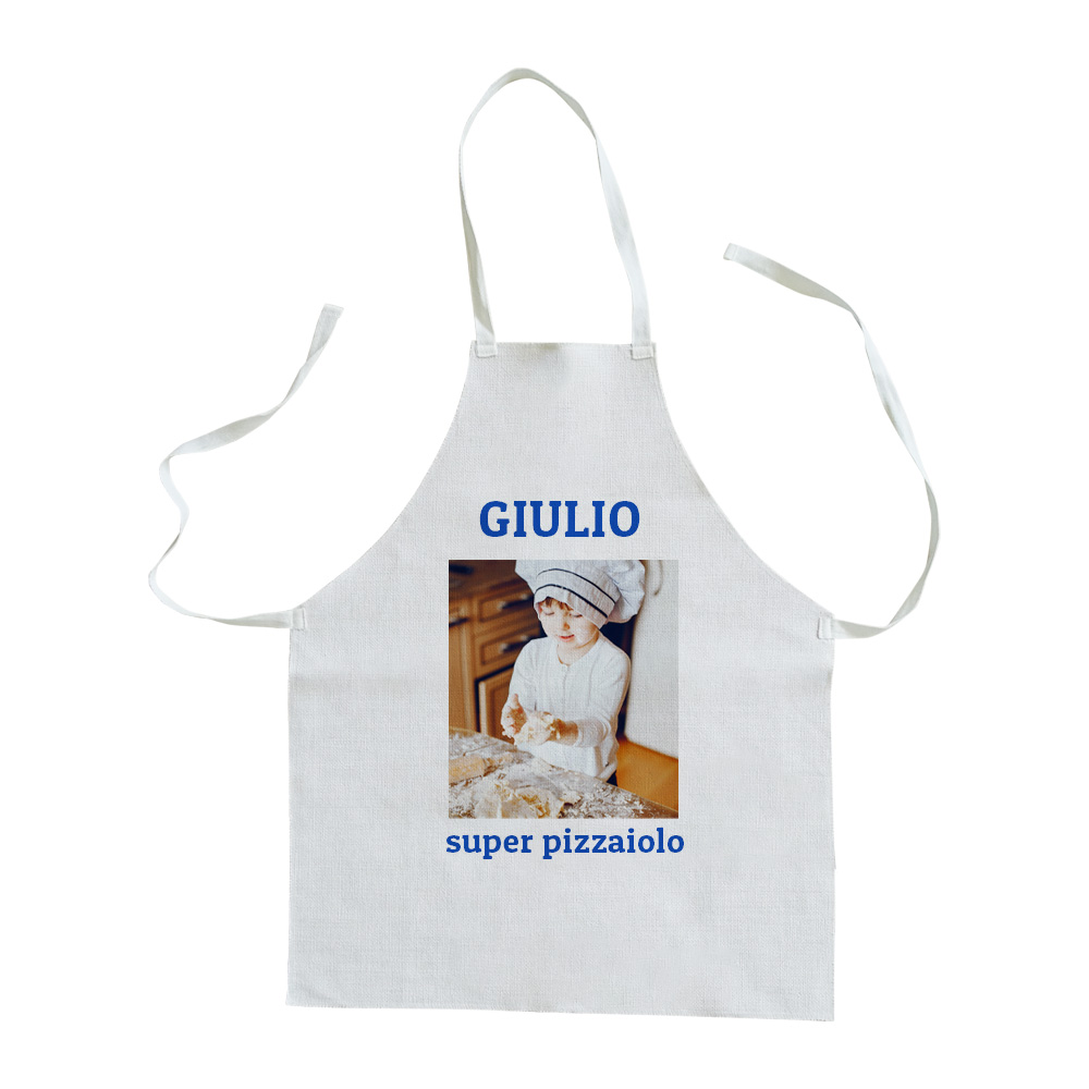 grembiule da cucina unisex personalizzabile con testo, frase, dedica