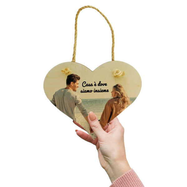 Cuore legno idea regalo nonni - Idea regalo personalizzata