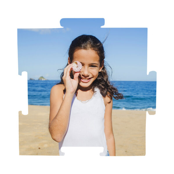pannello a forma di puzzle personalizzato con foto
