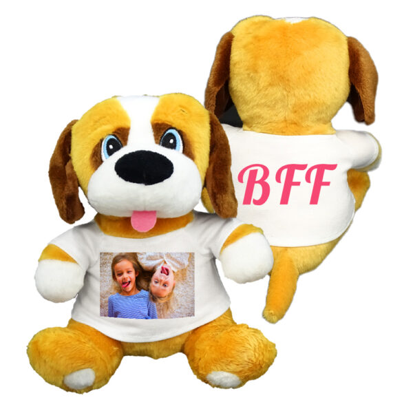 peluche cane con t-shirt personalizzata