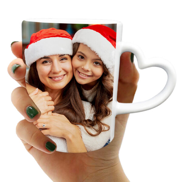 tazza personalizzata con manico a cuore
