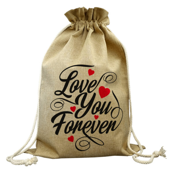 sacco regalo juta personalizzato